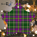 Taylor Tartan Ornament Star Ornament, Christmas Star Decorations, ceramic ornament, Plaid Star Ceramic Ornament, Christmas Ornament Decorations Gift