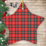 Stuart Of Bute Tartan Ornament Star Ornament, Christmas Star Decorations, ceramic ornament, Plaid Star Ceramic Ornament, Christmas Ornament Decorations Gift