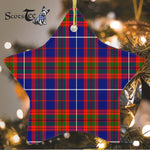 Trotter Tartan Ornament Star Ornament, Christmas Star Decorations, ceramic ornament, Plaid Star Ceramic Ornament, Christmas Ornament Decorations Gift