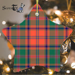Stewart Of Appin Ancient Tartan Ornament Star Ornament, Christmas Star Decorations, ceramic ornament, Plaid Star Ceramic Ornament, Christmas Ornament Decorations Gift