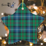 Urquhart Ancient Tartan Ornament Star Ornament, Christmas Star Decorations, ceramic ornament, Plaid Star Ceramic Ornament, Christmas Ornament Decorations Gift