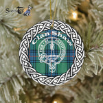 Shaw Tartan Ornament,  ceramic ornament, personalized christmas ornaments, christmas tree ornaments, christmas door decorations, Plaid Ornament, Tartan Ceramic Ornament