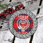 Stark Tartan Ornament,  ceramic ornament, personalized christmas ornaments, christmas tree ornaments, christmas door decorations, Plaid Ornament, Tartan Ceramic Ornament