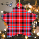 Straiton Tartan Ornament Star Ornament, Christmas Star Decorations, ceramic ornament, Plaid Star Ceramic Ornament, Christmas Ornament Decorations Gift