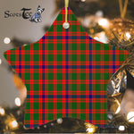 Skene Tartan Ornament Star Ornament, Christmas Star Decorations, ceramic ornament, Plaid Star Ceramic Ornament, Christmas Ornament Decorations Gift