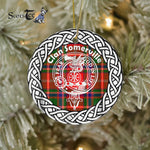 Scotstee Shop - Somerville Clan Tartan Crest Badge Plaid Ornament Gift. Christmas Tree Ornament Tartan Ornament Great Christmas Ornaments Gift