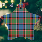 Stirling Tartan Ornament Star Ornament, Christmas Star Decorations, ceramic ornament, Plaid Star Ceramic Ornament, Christmas Ornament Decorations Gift