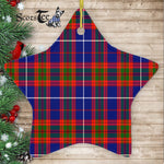 Trotter Tartan Ornament Star Ornament, Christmas Star Decorations, ceramic ornament, Plaid Star Ceramic Ornament, Christmas Ornament Decorations Gift