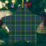 Stewart Hunting Modern Tartan Ornament Star Ornament, Christmas Star Decorations, ceramic ornament, Plaid Star Ceramic Ornament, Christmas Ornament Decorations Gift