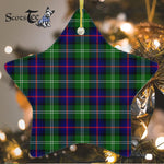 Sutherland Modern Tartan Ornament Star Ornament, Christmas Star Decorations, ceramic ornament, Plaid Star Ceramic Ornament, Christmas Ornament Decorations Gift
