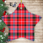 Straiton Tartan Ornament Star Ornament, Christmas Star Decorations, ceramic ornament, Plaid Star Ceramic Ornament, Christmas Ornament Decorations Gift
