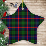 Urquhart Modern Tartan Ornament Star Ornament, Christmas Star Decorations, ceramic ornament, Plaid Star Ceramic Ornament, Christmas Ornament Decorations Gift
