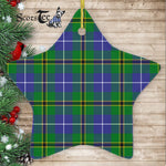 Turnbull Hunting Tartan Ornament Star Ornament, Christmas Star Decorations, ceramic ornament, Plaid Star Ceramic Ornament, Christmas Ornament Decorations Gift