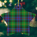 Tait Tartan Ornament Star Ornament, Christmas Star Decorations, ceramic ornament, Plaid Star Ceramic Ornament, Christmas Ornament Decorations Gift