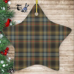 Stewart Hunting Weathered Tartan Ornament Star Ornament, Christmas Star Decorations, ceramic ornament, Plaid Star Ceramic Ornament, Christmas Ornament Decorations Gift