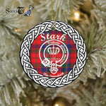 Stark Tartan Ornament,  ceramic ornament, personalized christmas ornaments, christmas tree ornaments, christmas door decorations, Plaid Ornament, Tartan Ceramic Ornament