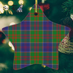 Stewart Of Appin Hunting Modern Tartan Ornament Star Ornament, Christmas Star Decorations, ceramic ornament, Plaid Star Ceramic Ornament, Christmas Ornament Decorations Gift