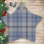 Tweedie Tartan Ornament Star Ornament, Christmas Star Decorations, ceramic ornament, Plaid Star Ceramic Ornament, Christmas Ornament Decorations Gift
