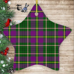 Taylor Tartan Ornament Star Ornament, Christmas Star Decorations, ceramic ornament, Plaid Star Ceramic Ornament, Christmas Ornament Decorations Gift