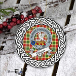 Gibson Tartan Ornament,  ceramic ornament, personalized christmas ornaments, christmas tree ornaments, christmas door decorations, Plaid Ornament, Tartan Ceramic Ornament