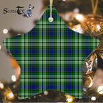 Spottiswood Tartan Ornament Star Ornament, Christmas Star Decorations, ceramic ornament, Plaid Star Ceramic Ornament, Christmas Ornament Decorations Gift