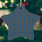 Thomson Dress Tartan Ornament Star Ornament, Christmas Star Decorations, ceramic ornament, Plaid Star Ceramic Ornament, Christmas Ornament Decorations Gift
