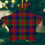 Tennant Tartan Ornament Star Ornament, Christmas Star Decorations, ceramic ornament, Plaid Star Ceramic Ornament, Christmas Ornament Decorations Gift