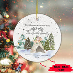 Scotstee Shop - First Christmas In Our New Home Ornament Personalize Name Family Teepee Our 1st Christmas in our new home ornament