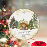 Scotstee Shop - First Christmas In Our New Home Ornament Personalize Name Family Snowflake Our First Christmas in our new home Ceramic Ornament