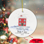 Scotstee Shop - First Christmas In Our New Home Ornament Personalize Name Family Our New Home Red First Christmas Ornament