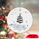 Scotstee Shop - Personalize Name Family Our First Christmas For Couple Custom Name & Photo Ceramic Ornament, Home Sweet New Home Christmas Ornament