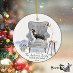Scotstee Shop - Personalize Name Family Border Collie Dog We've Moved Christmas Ornament
