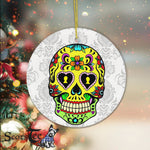 Sugar Skull Ornament Day of Dead Sugar Skull Infant Happy Halloween Ornament Gift Halloween Tree Decorations Halloween Gift - Scotstee Shop
