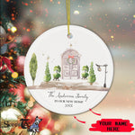 Scotstee Shop - Personalize Name Family New Home For The Holidays Christmas New Home Ceramic Ornament