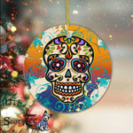 Sugar Skull Ornament Mexican Sugar Skull Day of Dead Happy Halloween Ornament Gift Halloween - Scotstee Shop