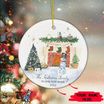 Scotstee Shop - Personalize Name Family Christmas Wishes New Home Fireplace Holiday New Home Christmas Gift Ornament