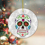 Sugar Skull Ornament Day of Dead and the Sugar Skull Happy Halloween Ornament Gift Halloween Tree Decorations - Scotstee Shop
