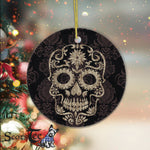 Sugar Skull Ornament Cool Desert Camo Dia de Los Muertos Sugar Skull Camouflage Happy Halloween Ornament Gift - Scotstee Shop