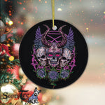 Sugar Skull Ornament Demon Sugar Skull Happy Halloween Ornament Gift Halloween Tree Decorations Halloween Gift - Scotstee Shop