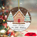 Scotstee Shop - Custom Name Family Winter Our New Home Gingerbread Christmas Ornament