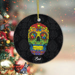 Sugar Skull Ornament Personalized Ornaments Sugar Skull LGBT Gay Pride Rainbow Gift Happy Halloween Ornament - Scotstee Shop
