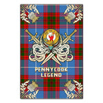 Scotstee Shop - Scotstee Shop Pennycook Clan Crest Golf Courage Gold Thistle Tartan Garden Flag