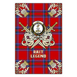 Scotstee Shop - Scotstee Shop Rait Clan Crest Golf Courage Gold Thistle Tartan Garden Flag