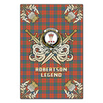 Scotstee Shop - Scotstee Shop Robertson Ancient Clan Crest Golf Courage Gold Thistle Tartan Garden Flag