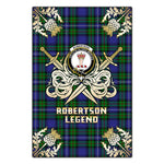 Scotstee Shop - Scotstee Shop Robertson Hunting Modern Clan Crest Golf Courage Gold Thistle Tartan Garden Flag