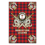 Scotstee Shop - Scotstee Shop Robertson Modern Clan Crest Golf Courage Gold Thistle Tartan Garden Flag