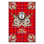 Scotstee Shop - Scotstee Shop Rose Modern Clan Crest Golf Courage Gold Thistle Tartan Garden Flag