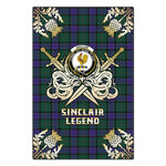 Scotstee Shop - Scotstee Shop Sinclair Hunting Modern Clan Crest Golf Courage Gold Thistle Tartan Garden Flag