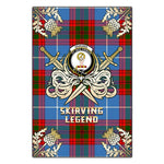 Scotstee Shop - Scotstee Shop Skirving Clan Crest Golf Courage Gold Thistle Tartan Garden Flag