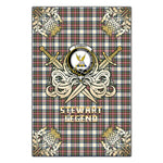Scotstee Shop - Scotstee Shop Stewart Dress Ancient Clan Crest Golf Courage Gold Thistle Tartan Garden Flag